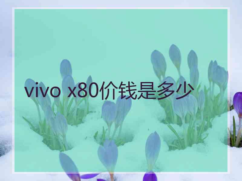 vivo x80价钱是多少